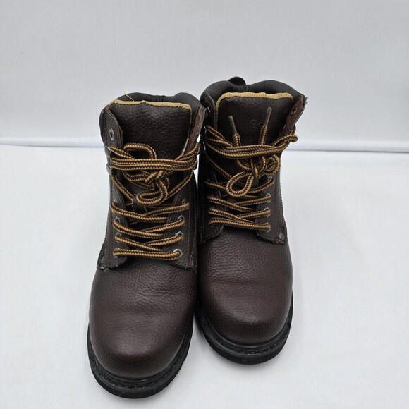 Eagle Work‎ Boot Genuine Leather Heavy Duty Size 7 Oil Resistant Brown - Picture 3 of 10